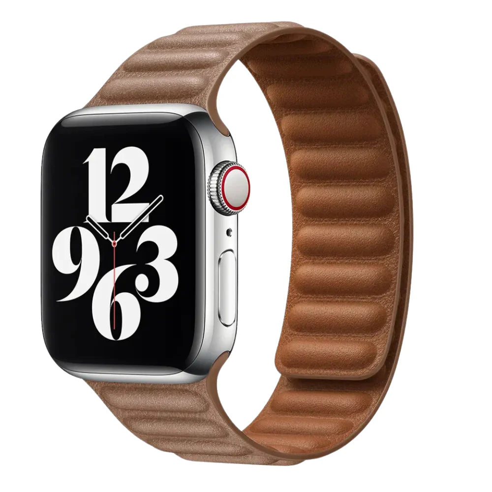 Correa de eslabones magnéticos de piel