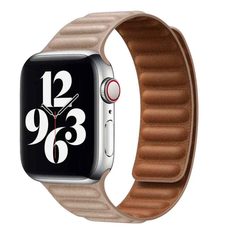 Correa de eslabones magnéticos de piel